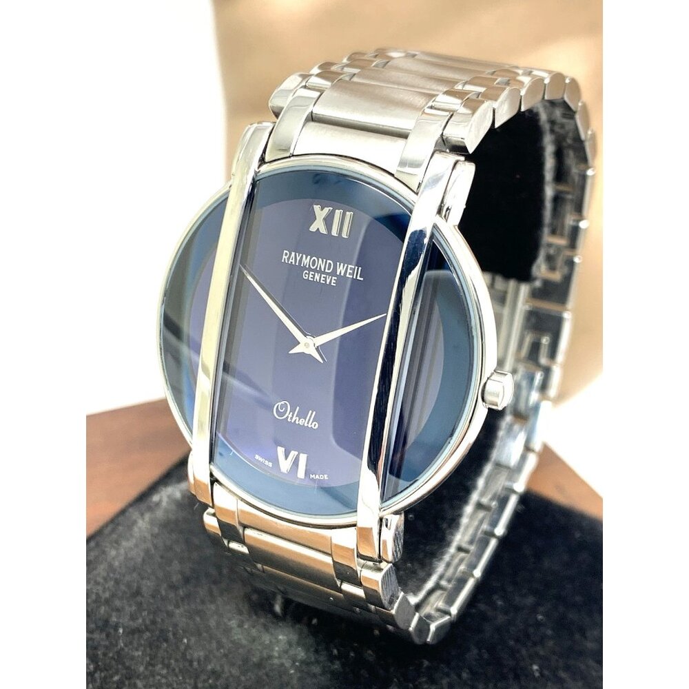 Raymond Weil Men's Watch 2010 Othello Swiss Quartz Blue Dial Silver Steel 37mm